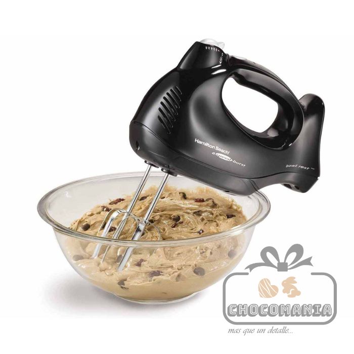 BATIDORA MANUAL HAMILTON BEACH NEGRA 62692 CON ESTUCHE - CHOCOMANIA