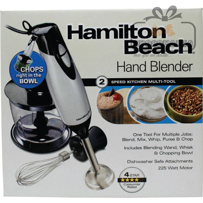 BATIDORA DE INMERSION HAMILTON BEACH 59765 Licuar, Mezclar, batir, hacer puré y picar - CHOCOMANIA