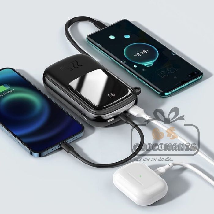 Power Bank Baseus Q Pow Digital DISPLAY 3A 10000MAH ROJO TIPO C - CHOCOMANIA