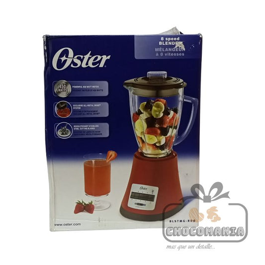 LICUADORA OSTER ORIGINAL BLSTMG-RD0 8 VELOCIDADES ROJAS - CHOCOMANIA